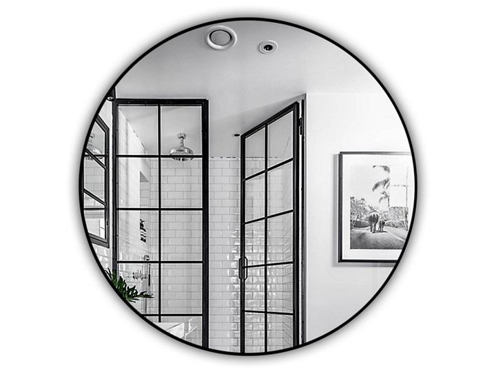 Lustro Inox R Black Okrągłe Ścienne Lustro z ramą Kategoria Lustra Kolor Czarny