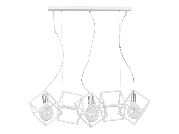 FABIAN 3 WHITE 534/3 Designerska lampa wisząca kwadraty chrom biała Kategoria Lampy wiszące Metal Lampa z kloszem Lampa LED Styl Nowoczesny