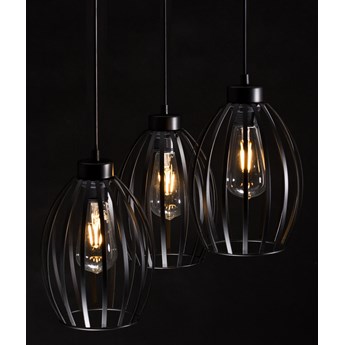 BORIS 3 BLACK PREMIUM 165/3PREM lampa wisząca regulowana czarna loft