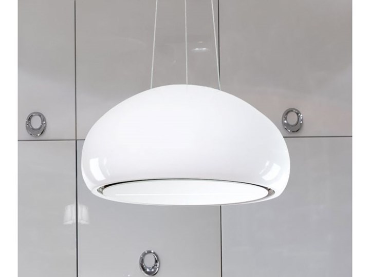 Okap wyspowy Ceramic White 60 cm Kolor Biały