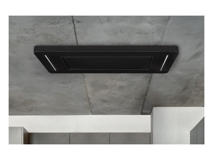 Okap sufitowy Decor CR Black 90 cm Szerokość 96 cm Okap wyspowy Kolor Czarny