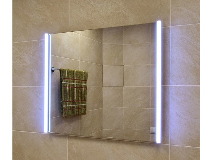 Lustro LED illuminated LED Tube 02 Kolor Srebrny Ścienne Prostokątne Lustro podświetlane Kategoria Lustra