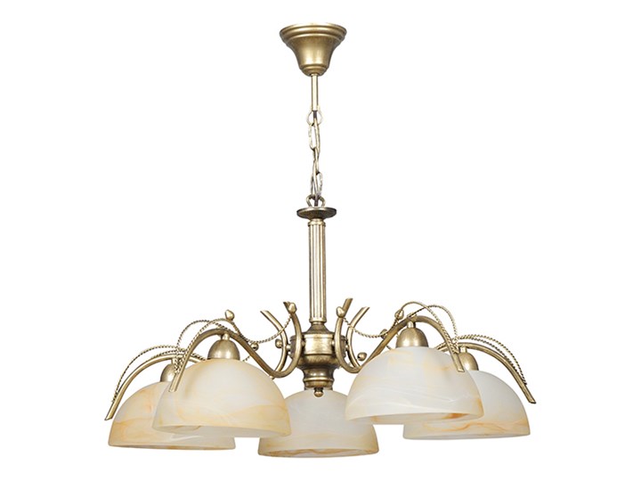 ATENA 5 136/5 klasyczny żyrandol okrągłe klosze Lampa z kloszem Metal Szkło Ilość źródeł światła 5 źródeł