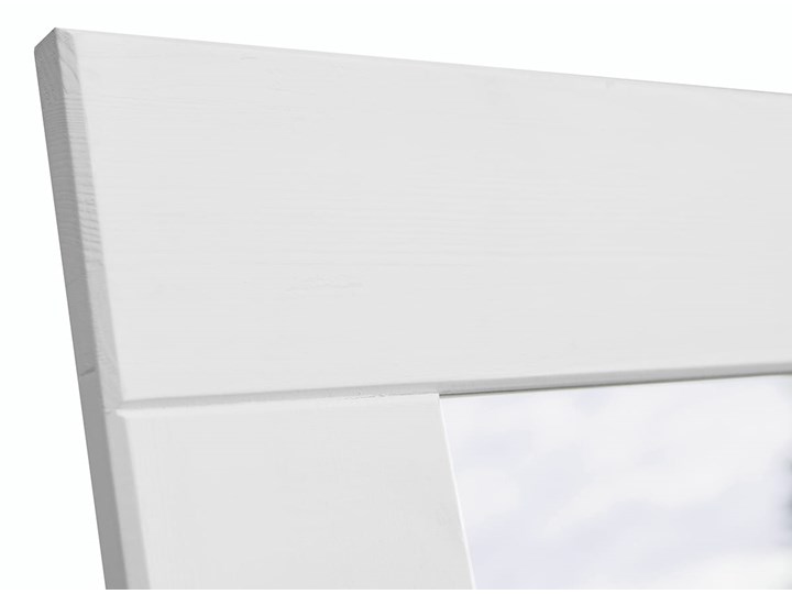 Lustro Belluno Elegante białe 130x47 Kolor Biały Pomieszczenie Sypialnia