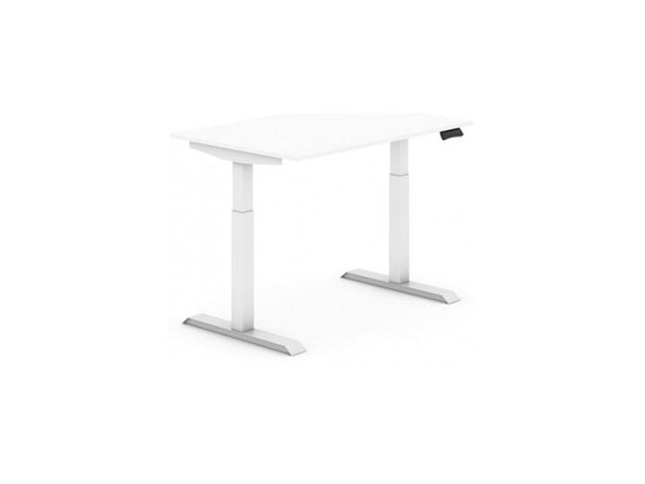 Biurko z elektryczną regulacją wysokości, 625-1275 mm, blat 1200x800 mm, biały, biała podstawa Płyta MDF Głębokość 80 cm Biurko regulowane Szerokość 120 cm Kategoria Biurka Styl Nowoczesny