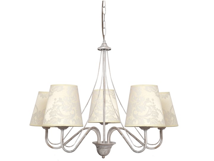 Lampa wisząca z abażurami MALBO II W-2920/5 WT+AB Tkanina Metal Styl Nowoczesny Lampa z abażurem Kategoria Lampy wiszące