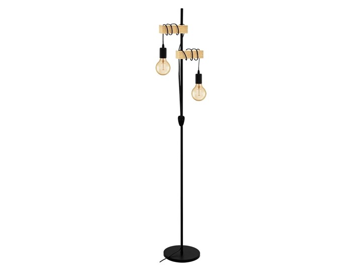 Eglo 32919 - Lampa stołowa TOWNSHEND 2xE27/10W/230V Lampa inspirowana Drewno Metal Styl Nowoczesny