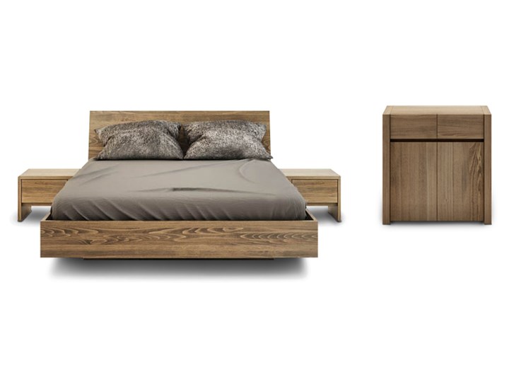 Zestaw bukowy BALLEGA: łóżko lewitujące  180 plus szafki plus komoda Kategoria Zestawy mebli do sypialni Pomieszczenie Sypialnia