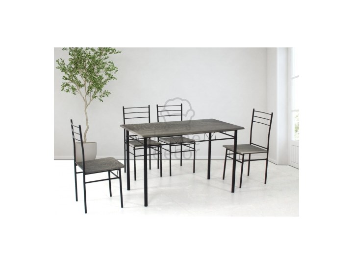 HOME DECOR ZESTAW KUCHENNY CZARNY JULIA2 STÓŁ PROSTOKĄTNY 110x60 4 KRZESŁA Pomieszczenie Jadalnia Kategoria Stoły z krzesłami