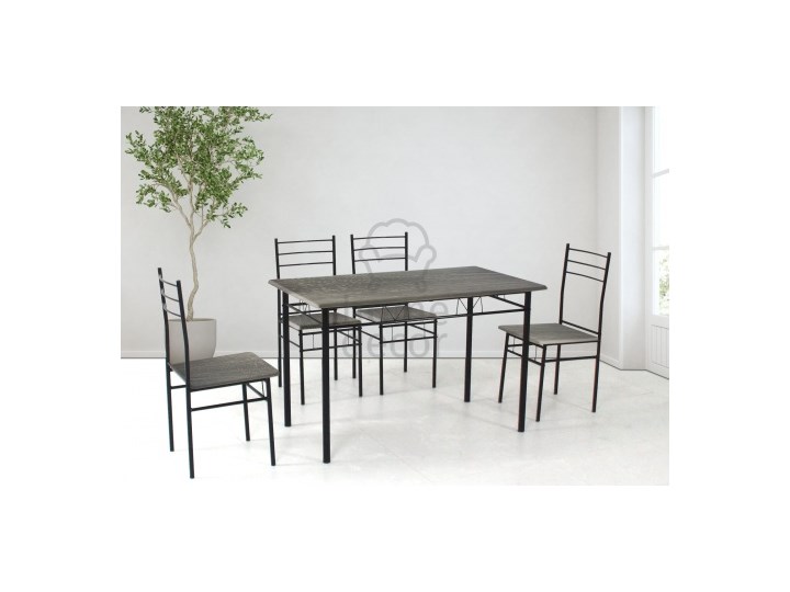 Zestaw kuchenny JULIA 2 czarny stół prostokątny 110x60 + 4 krzesła Pomieszczenie Jadalnia