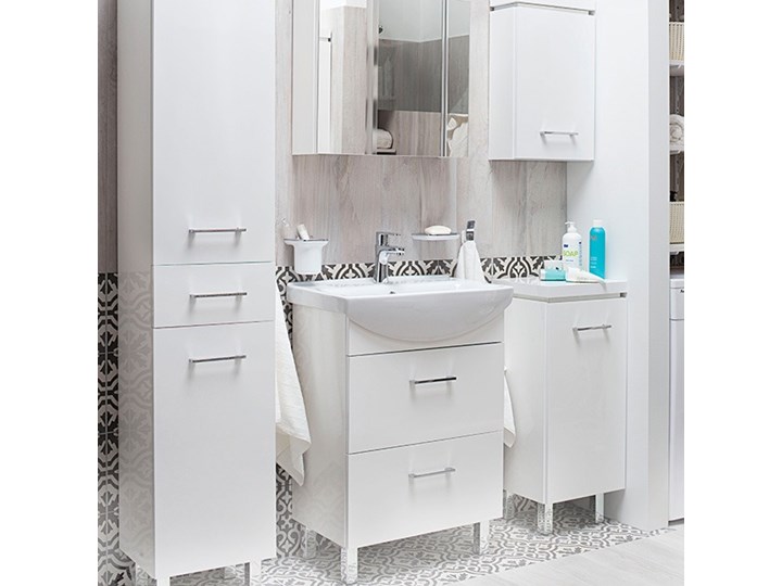 Słupek łazienkowy Cersanit Olivia 35 x 180 x 30 cm biały Szerokość 35 cm Płyta stolarska Stojące Wysokość 180 cm Płyta MDF Kategoria Szafki stojące