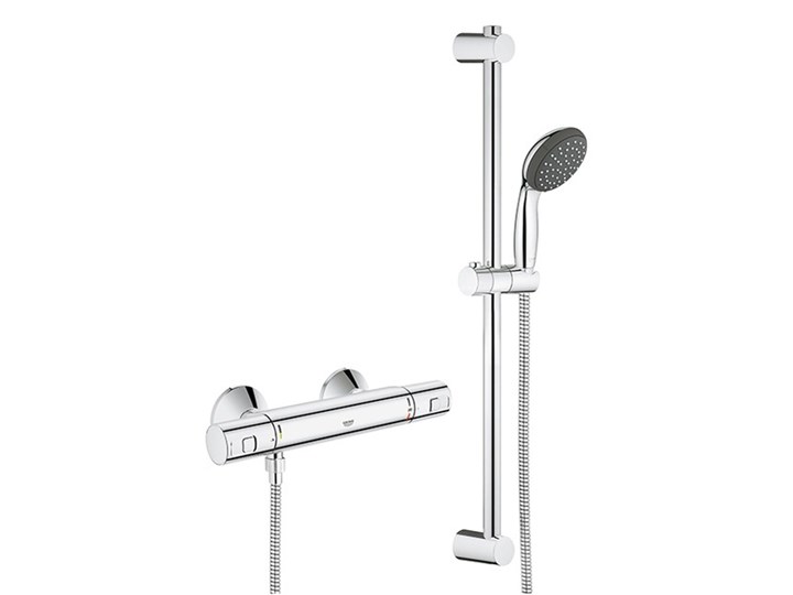 Zestaw prysznicowy Grohe Precision 1-funkcyjny z baterią termostatyczną chrom Wyposażenie Z termostatem Wyposażenie Z słuchawką