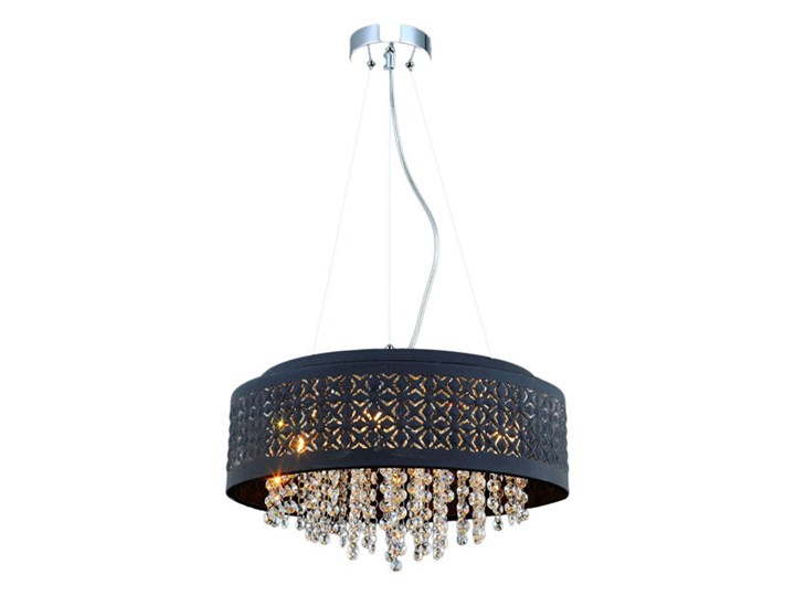 Lampa wisząca Doris 4 x 40 W G9 czarna Lampa z kryształkami Metal Kryształ Lampa z abażurem Ilość źródeł światła 4 źródła