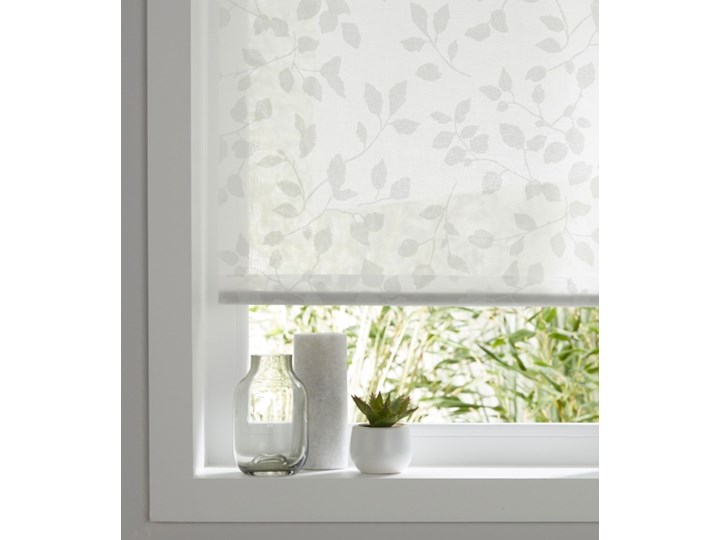 Roleta Colours Azurro 52 x 195 cm kwiaty Roleta woalowa Roleta wolnowisząca Pomieszczenie Biuro i pracownia