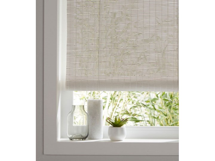 Roleta Colours Java 60 x 180 cm biała Roleta wolnowisząca Wzór Paski Pomieszczenie Jadalnia
