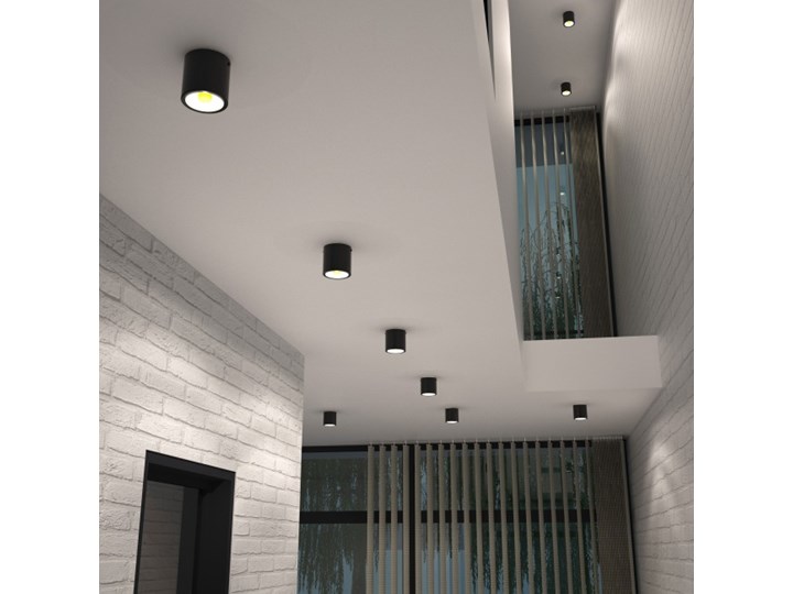Oczko LED Colours Hera 850 lm czarne Oprawa led Oprawa stropowa Okrągłe Kolor Czarny
