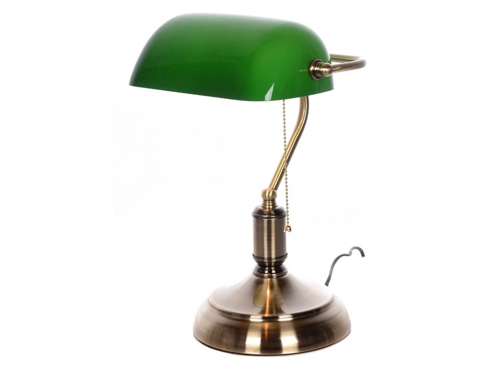 KLASYCZNA LAMPA BANKIERSKA BIURKOWA ZIELONA BANKER CLASSIC