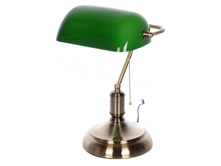 KLASYCZNA LAMPA BANKIERSKA BIURKOWA ZIELONA BANKER CLASSIC
