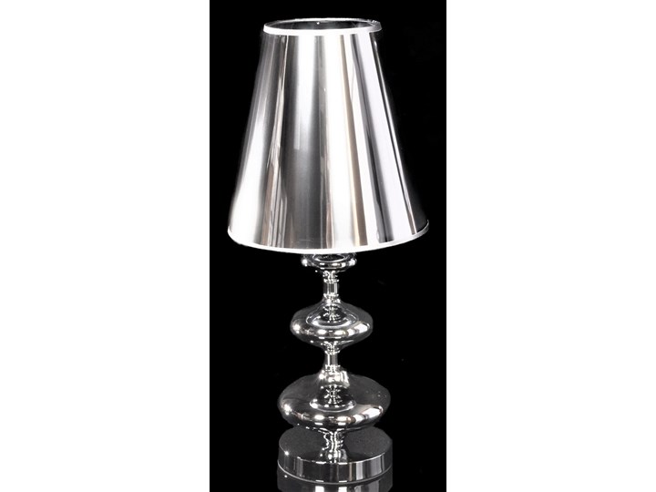 LAMPA NOCNA SREBRNA VENEZIANA Lampa z kloszem Styl Nowoczesny Lampa z abażurem Wysokość 58 cm Wysokość 65 cm Kolor Srebrny