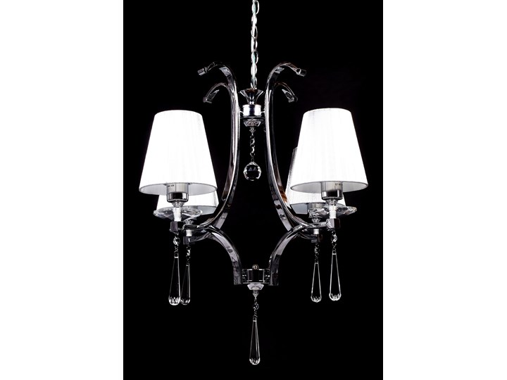 KLASYCZNY ŻYRANDOL KRYSZTAŁOWY VENISIA W4 Metal Chrom Tkanina Funkcje Brak dodatkowych funkcji