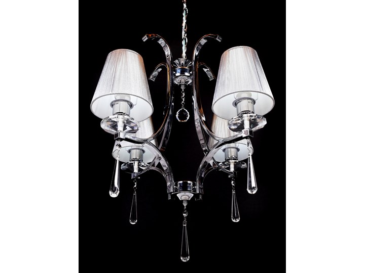 KLASYCZNY ŻYRANDOL KRYSZTAŁOWY VENISIA W4 Chrom Tkanina Metal Kategoria Lampy wiszące