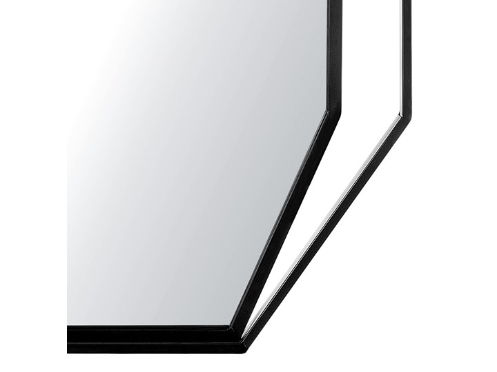 Lustro ścienne wiszące ośmiokątne szare metalowe 80 x 60 cm styl nowoczesny minimalistyczny Styl Glamour