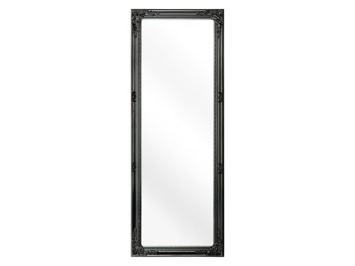 Lustro wiszące ścienne czarne 50 x 130 cm dekoracyjne Prostokątne Pomieszczenie Przedpokój Lustro z ramą Pomieszczenie Sypialnia
