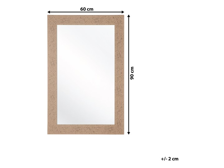 Lustro ścienne wiszące złote 60 x 90 cm dekoracyjne Prostokątne Lustro z ramą Pomieszczenie Sypialnia