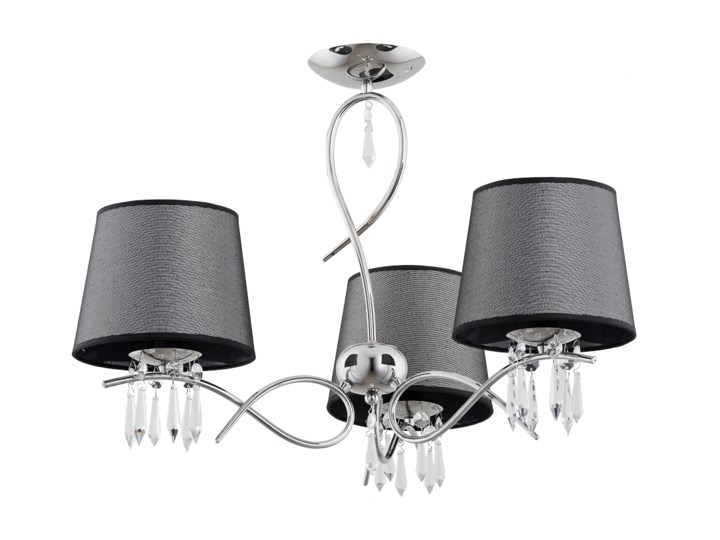 Żyrandol nowoczesny BARON śr. 62cm chrom/szary