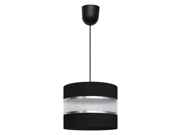 Lampa abażur HELEN W-0801/1 BK+SL+MAT Lampa z abażurem Tworzywo sztuczne Styl Klasyczny