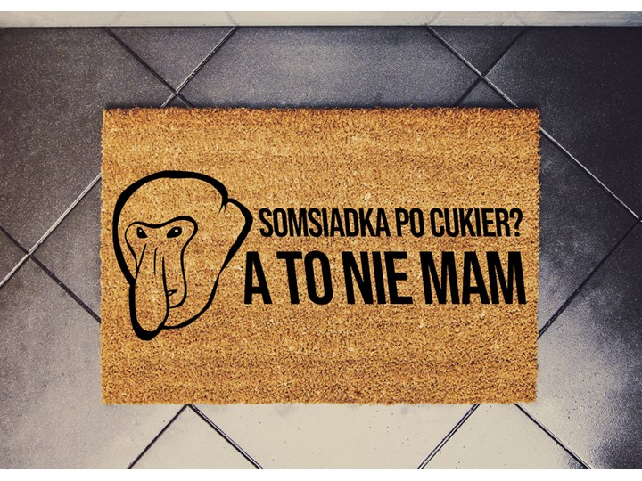 "Somsiadka po CUKIER?" wycieraczka kokosowa Nosacz