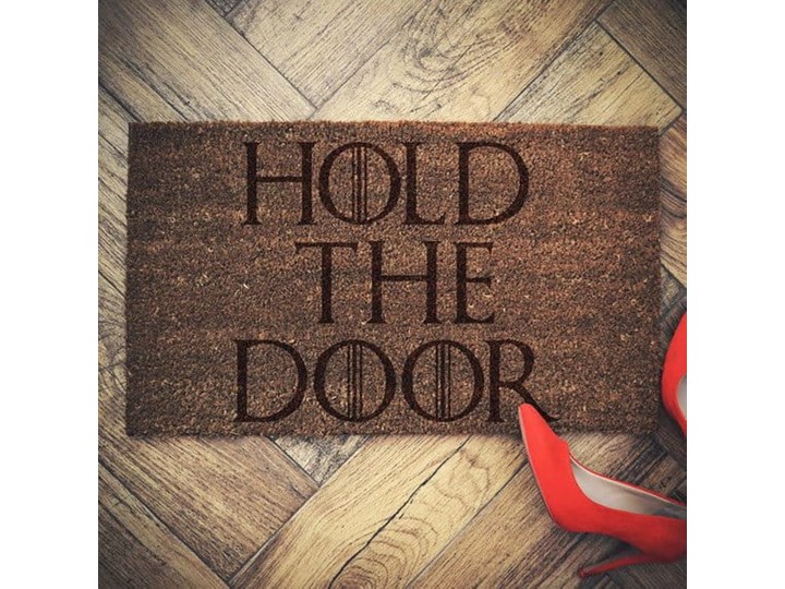 "HOLD THE DOOR" wycieraczka kokosowa