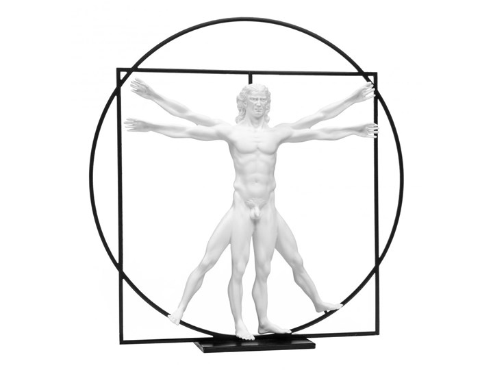 Home Decor - Człowiek Witruwiański - Da Vinci - Figurka 22 cm (biel)