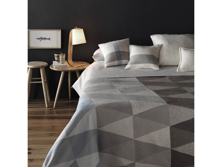 Pled z domieszką bawełny Euromant Pisa, 140x180 cm Poliester Koc Bawełna Akryl Wzór Geometryczny