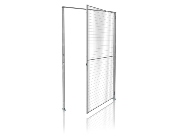 Pojedyncze drzwi z panelem i stężeniem, 2250x1000mm, zamykane na kłódkę