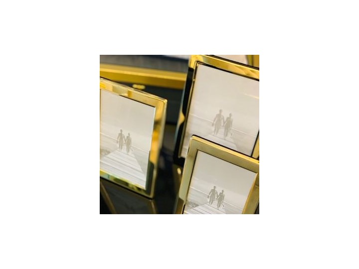 RAMKA NA ZDJĘCIE METALOWA ZŁOTA WYBIERZ ROZMIAR ” LINE GOLD” 10x15cm Ramka na zdjęcia Rozmiar zdjęcia 10x15 cm