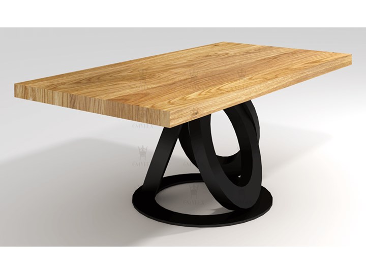 Stół Loft Industrial Lambert Rozkładanie Długość 180 cm Metal Metal Drewno Drewno Stal Metal Drewno Długość 200 cm Styl Rustykalny