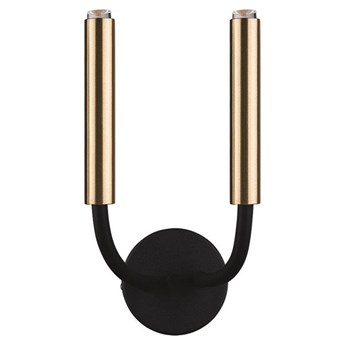 Kinkiet nowoczesny rurki STALACTITE BRASS II czarny/mosiądz
