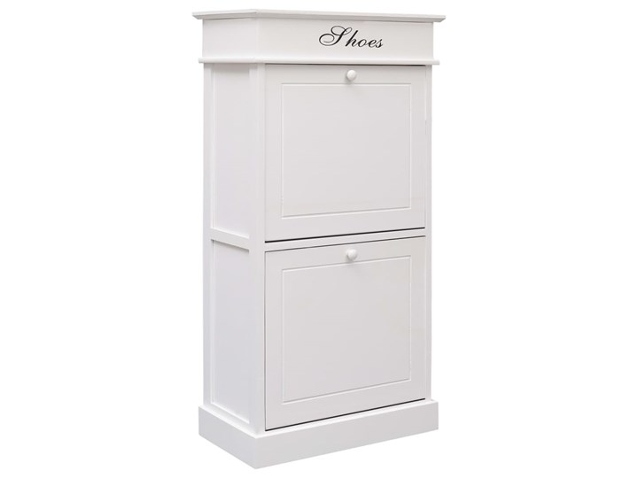 vidaXL Szafka na buty, biała, 50 x 28 x 98 cm, drewno paulownia Płyta MDF Płyta laminowana Pomieszczenie Sypialnia