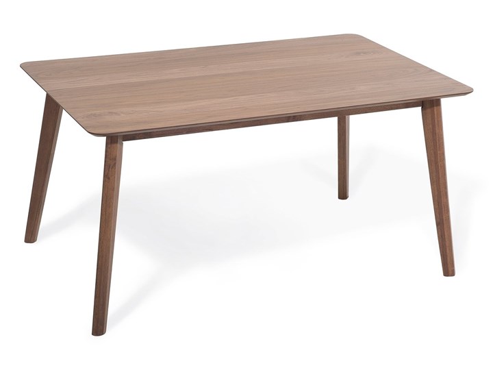 Stół do jadalni ciemne drewno 150 x 90 cm prostokątny styl retro Płyta MDF Kolor Brązowy Długość 150 cm Pomieszczenie Stoły do jadalni