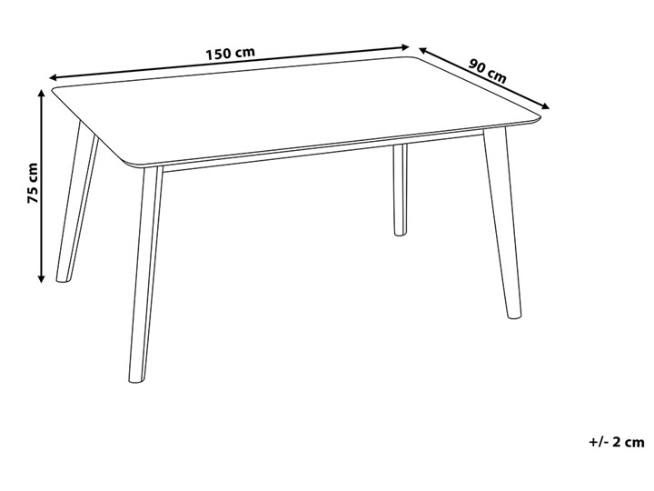 Stół do jadalni ciemne drewno 150 x 90 cm prostokątny styl retro Długość 150 cm Płyta MDF Rozkładanie