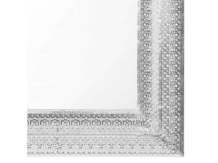 Lustro ścienne wiszące srebrne 70 x 90 cm prostokątne vintage retro sypialnia salon łazienka Kategoria Lustra Lustro z ramą Kolor Srebrny