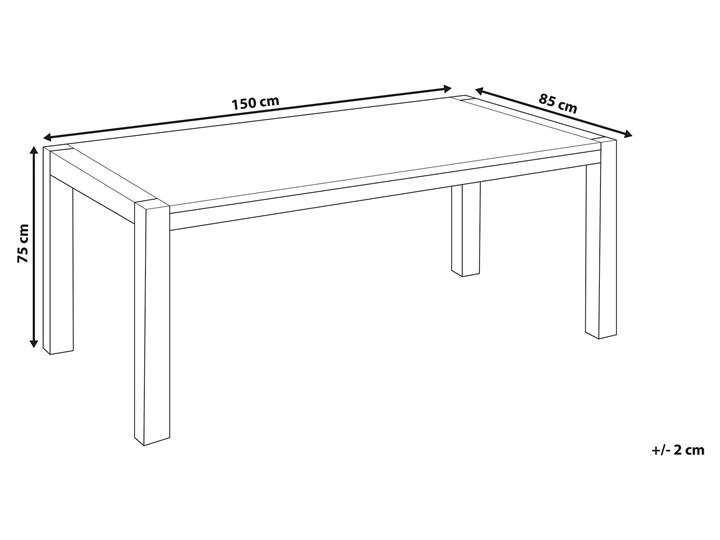 Stół do jadalni jasnobrązowy drewniany dębowy prostokątny 150 x 85 cm minimalistyczny Rozkładanie Długość 150 cm Drewno Styl Nowoczesny