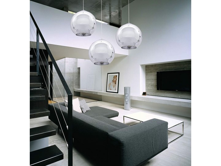 NOWOCZESNA LAMPA WISZĄCA CHROMOWANA LOBOS D20 Metal Lampa z kloszem Szkło Funkcje Brak dodatkowych funkcji