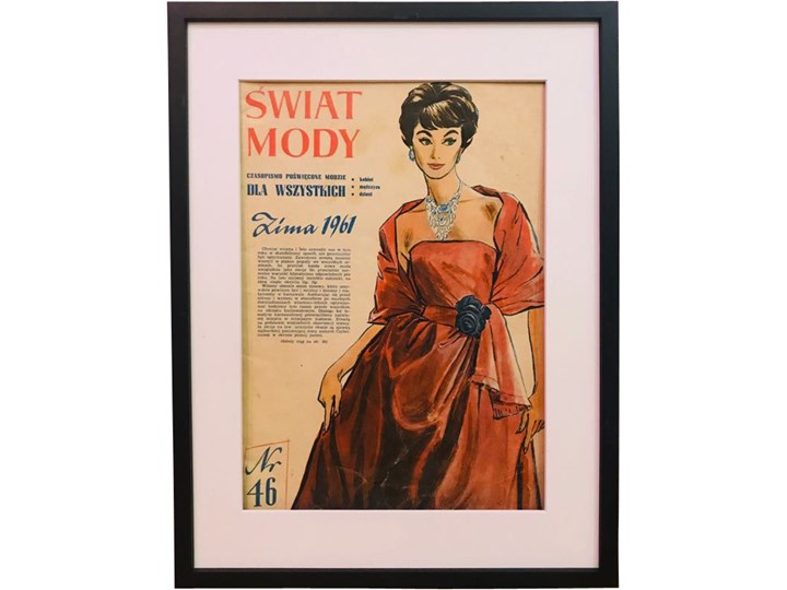 Oprawiony Plakat Swiat Mody Polska 1961 R Plakaty Homebook