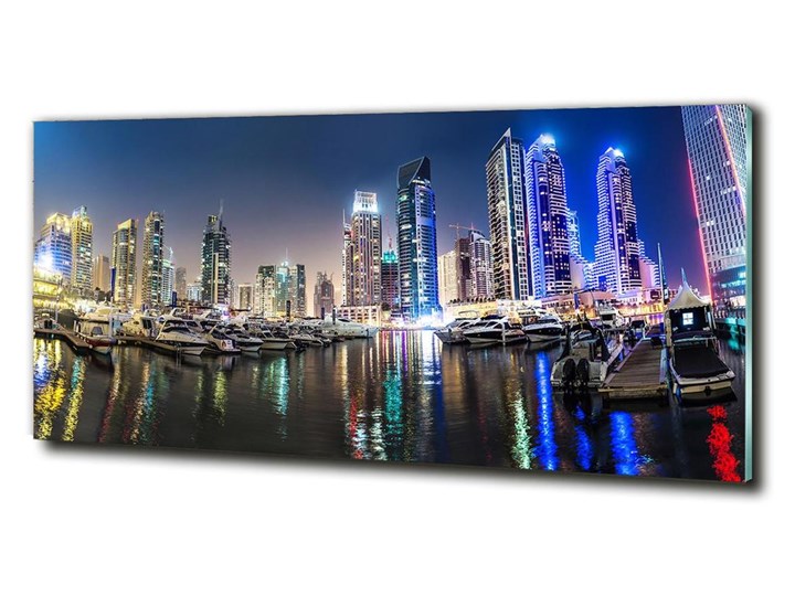 Foto obraz szkło hartowane Dubaj nocą