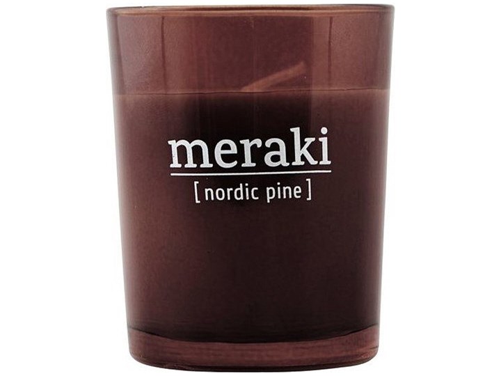 Świeca zapachowa Meraki w ciemnym szkle mała Nordic Pine