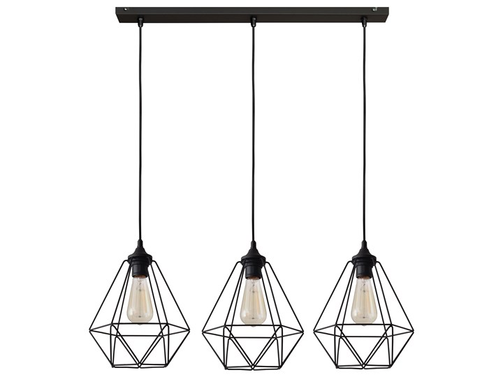 Lampa wisząca metalowa druciana KARO W-L 1311/3 BK-B Styl Skandynawski Lampa druciana Kategoria Lampy wiszące