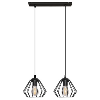 Lampa wisząca metalowa druciana AGAT W-L 1300/2 BK-B