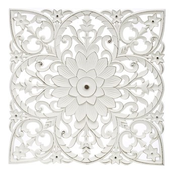 CASANDRA dekoracja ścienna drewniana, panel ażurowy, 60x60 cm
